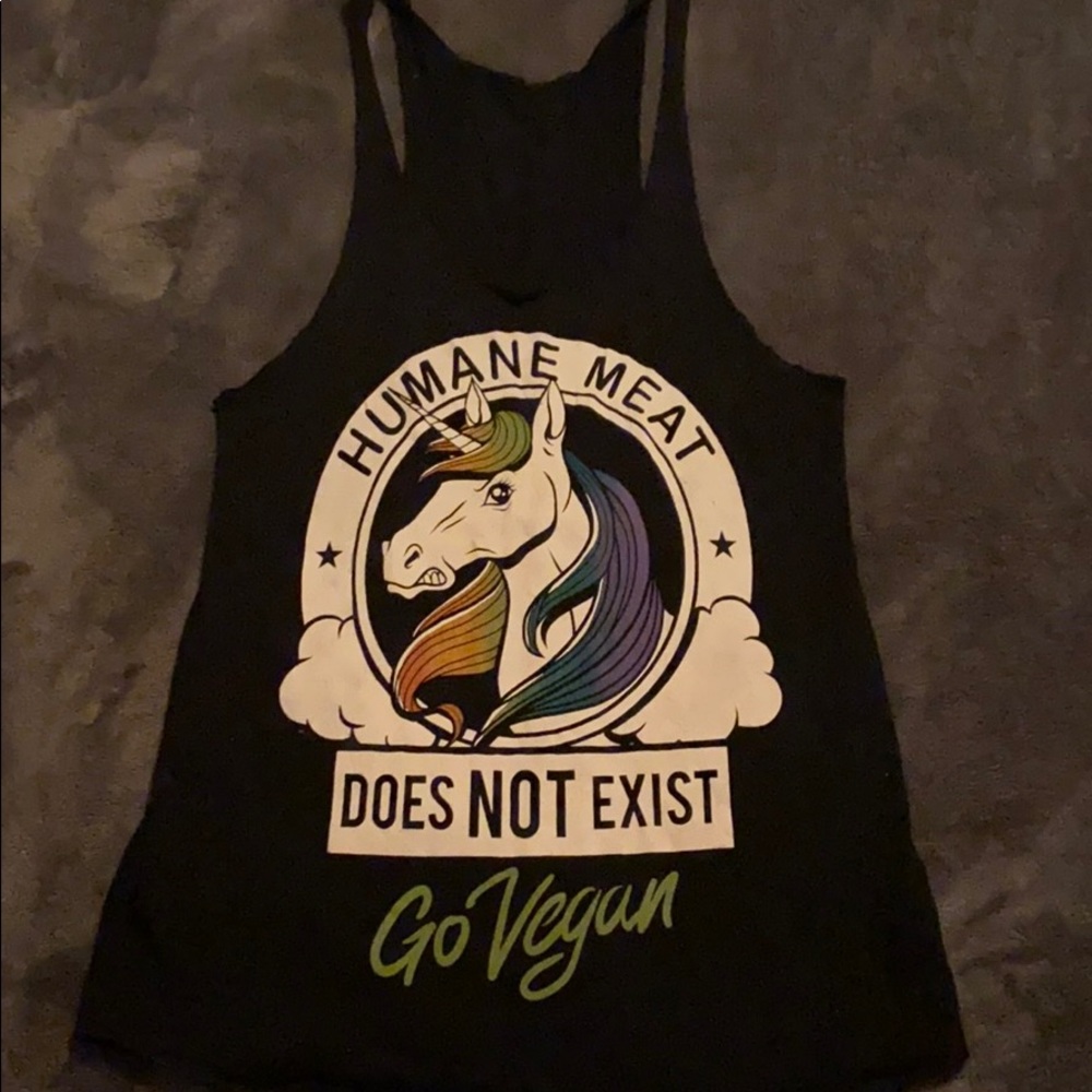 Compassion TANK TOP UNICORN VEGAN SHIRT!!